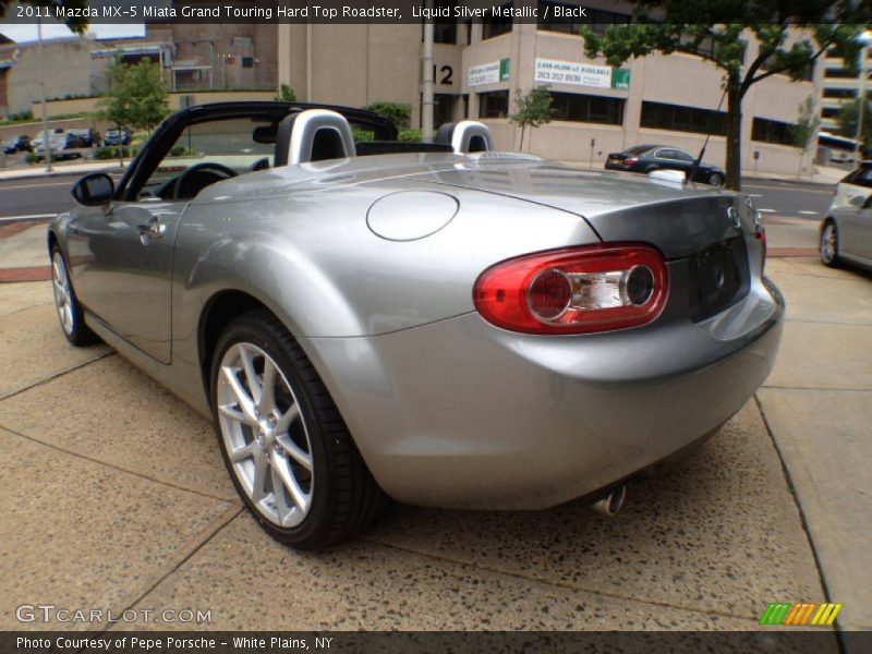 Liquid Silver Metallic / Black 2011 Mazda MX-5 Miata Grand Touring Hard Top Roadster