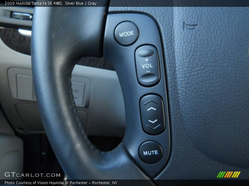 Silver Blue / Gray 2009 Hyundai Santa Fe SE 4WD