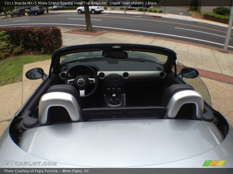 Liquid Silver Metallic / Black 2011 Mazda MX-5 Miata Grand Touring Hard Top Roadster
