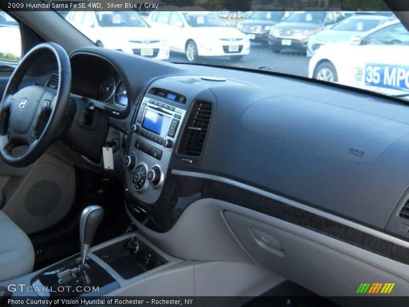 Silver Blue / Gray 2009 Hyundai Santa Fe SE 4WD
