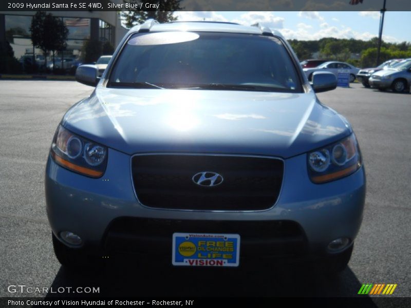 Silver Blue / Gray 2009 Hyundai Santa Fe SE 4WD
