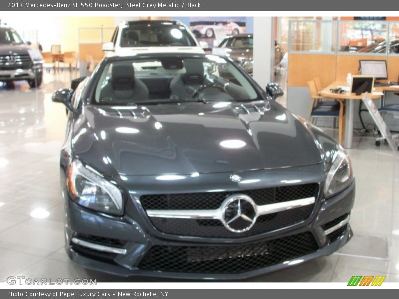 Steel Grey Metallic / Black 2013 Mercedes-Benz SL 550 Roadster