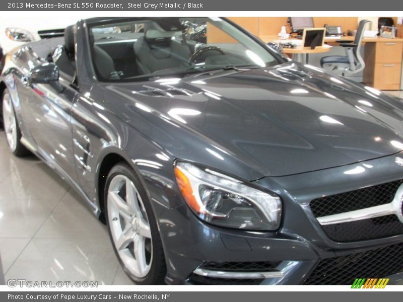 Steel Grey Metallic / Black 2013 Mercedes-Benz SL 550 Roadster