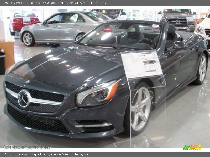 Steel Grey Metallic / Black 2013 Mercedes-Benz SL 550 Roadster