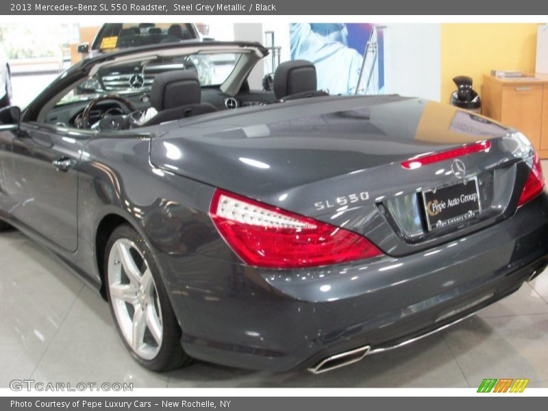 Steel Grey Metallic / Black 2013 Mercedes-Benz SL 550 Roadster