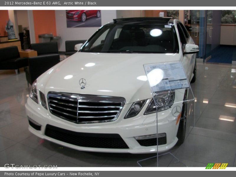 Arctic White / Black 2012 Mercedes-Benz E 63 AMG