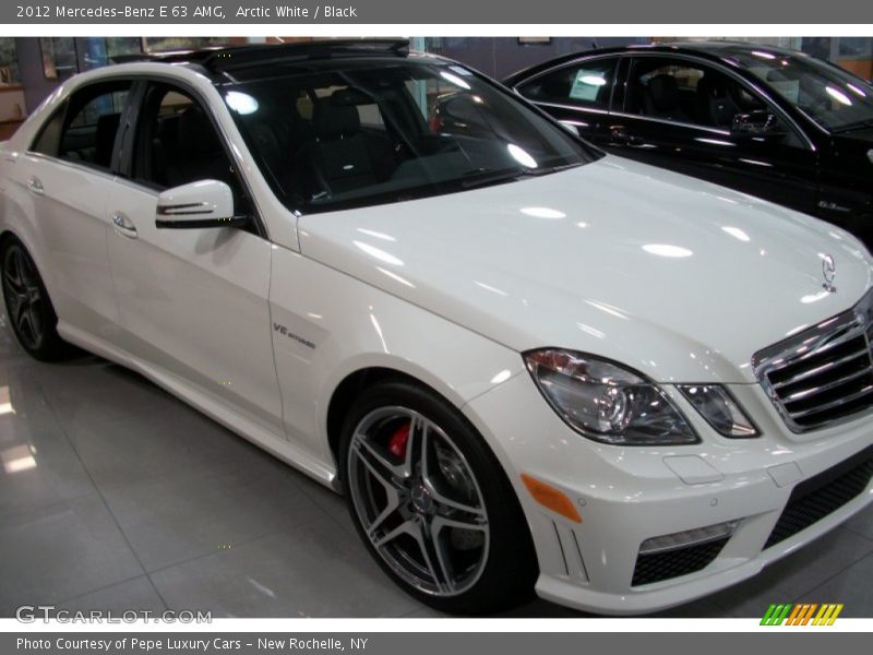 Arctic White / Black 2012 Mercedes-Benz E 63 AMG