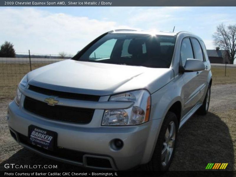 Silver Ice Metallic / Ebony 2009 Chevrolet Equinox Sport AWD