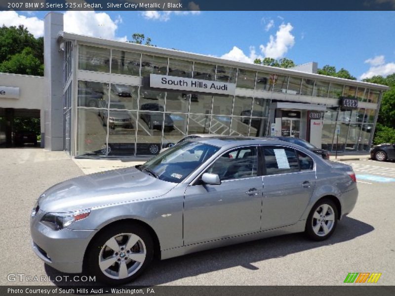 Silver Grey Metallic / Black 2007 BMW 5 Series 525xi Sedan