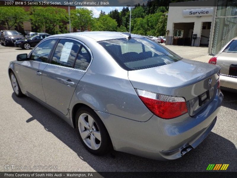 Silver Grey Metallic / Black 2007 BMW 5 Series 525xi Sedan