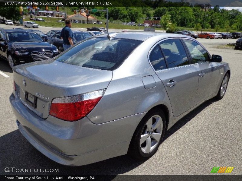 Silver Grey Metallic / Black 2007 BMW 5 Series 525xi Sedan