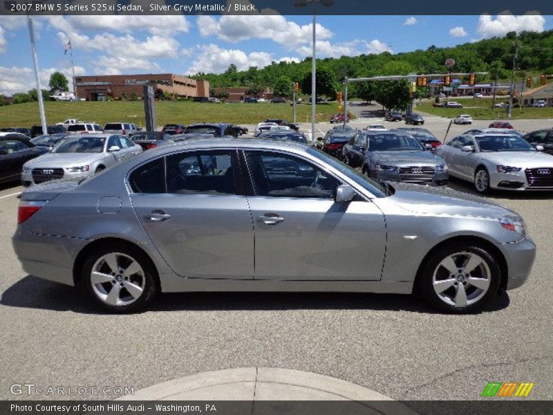 Silver Grey Metallic / Black 2007 BMW 5 Series 525xi Sedan