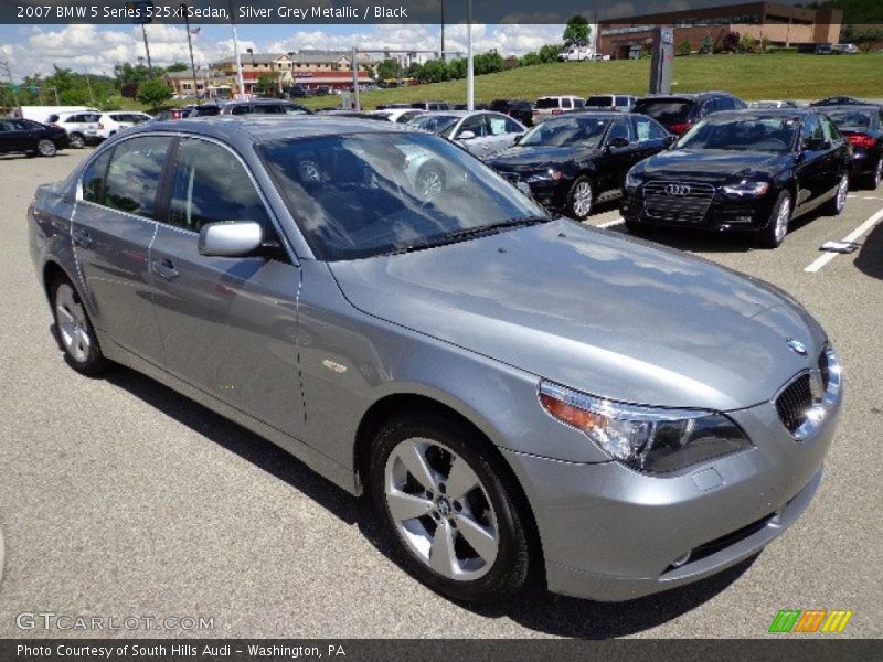 Silver Grey Metallic / Black 2007 BMW 5 Series 525xi Sedan