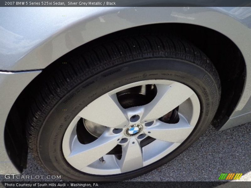 Silver Grey Metallic / Black 2007 BMW 5 Series 525xi Sedan