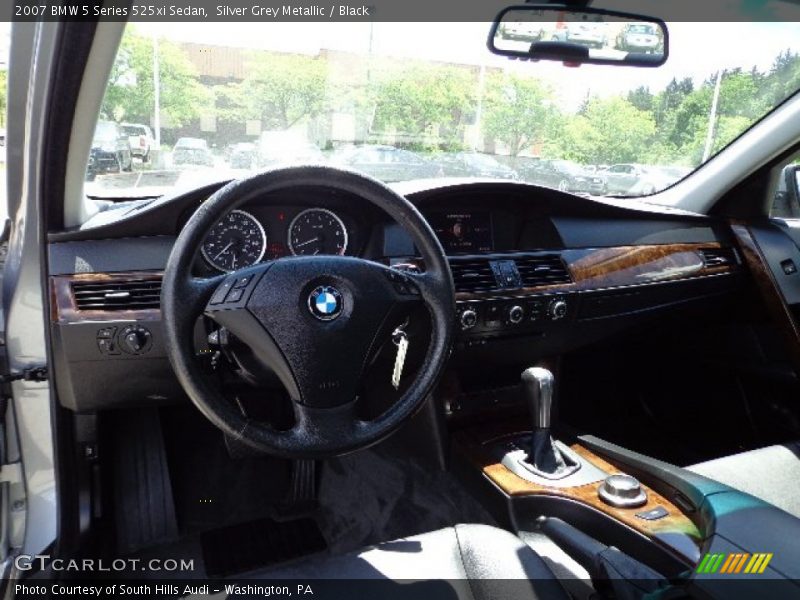 Silver Grey Metallic / Black 2007 BMW 5 Series 525xi Sedan