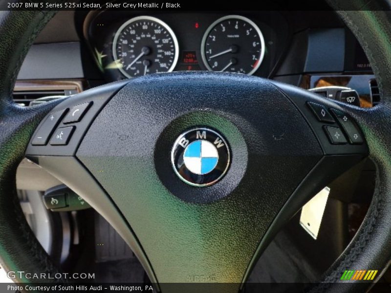 Silver Grey Metallic / Black 2007 BMW 5 Series 525xi Sedan
