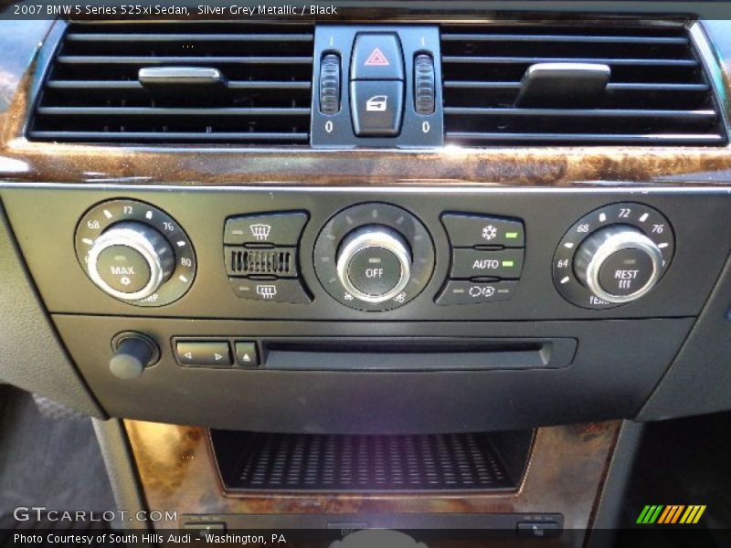 Silver Grey Metallic / Black 2007 BMW 5 Series 525xi Sedan