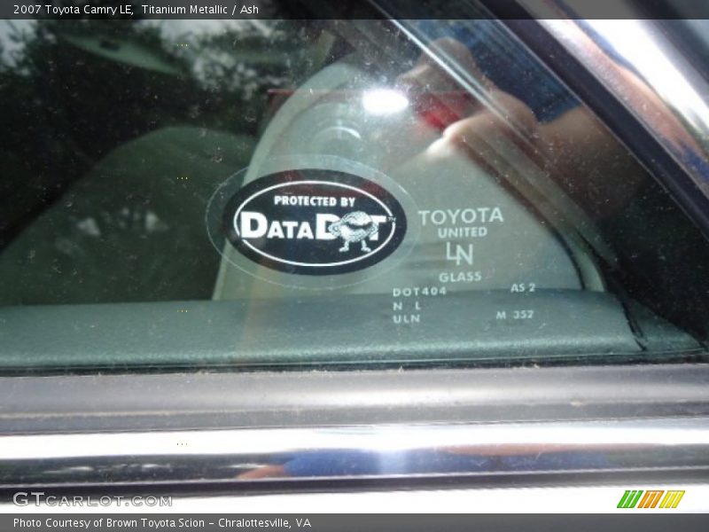 Titanium Metallic / Ash 2007 Toyota Camry LE