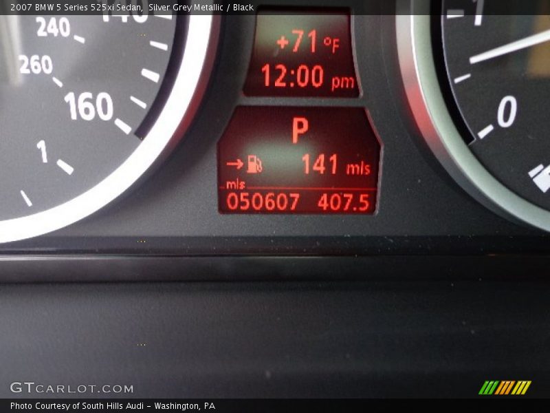 Silver Grey Metallic / Black 2007 BMW 5 Series 525xi Sedan