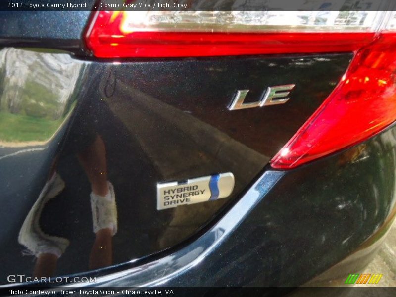 Cosmic Gray Mica / Light Gray 2012 Toyota Camry Hybrid LE