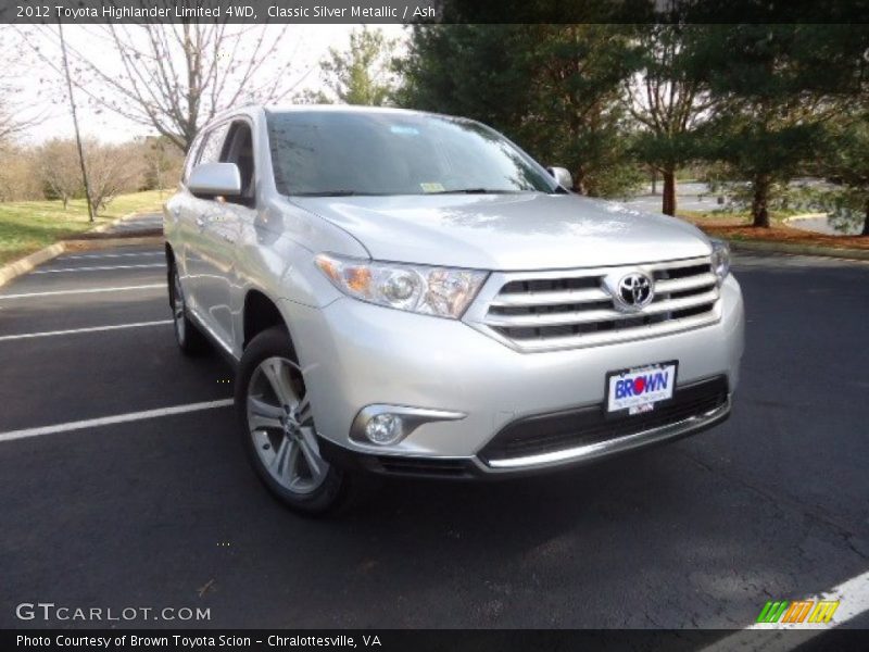Classic Silver Metallic / Ash 2012 Toyota Highlander Limited 4WD