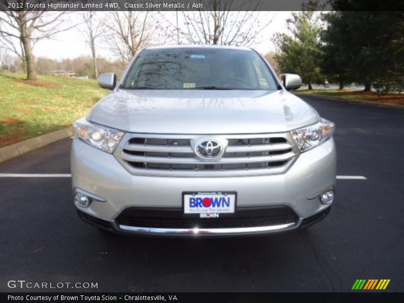 Classic Silver Metallic / Ash 2012 Toyota Highlander Limited 4WD
