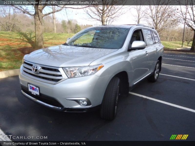 Classic Silver Metallic / Ash 2012 Toyota Highlander Limited 4WD