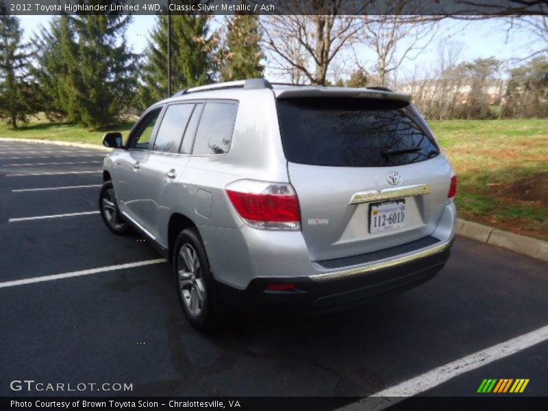 Classic Silver Metallic / Ash 2012 Toyota Highlander Limited 4WD