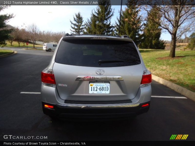 Classic Silver Metallic / Ash 2012 Toyota Highlander Limited 4WD