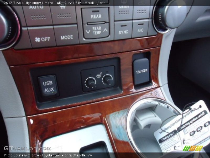 Controls of 2012 Highlander Limited 4WD