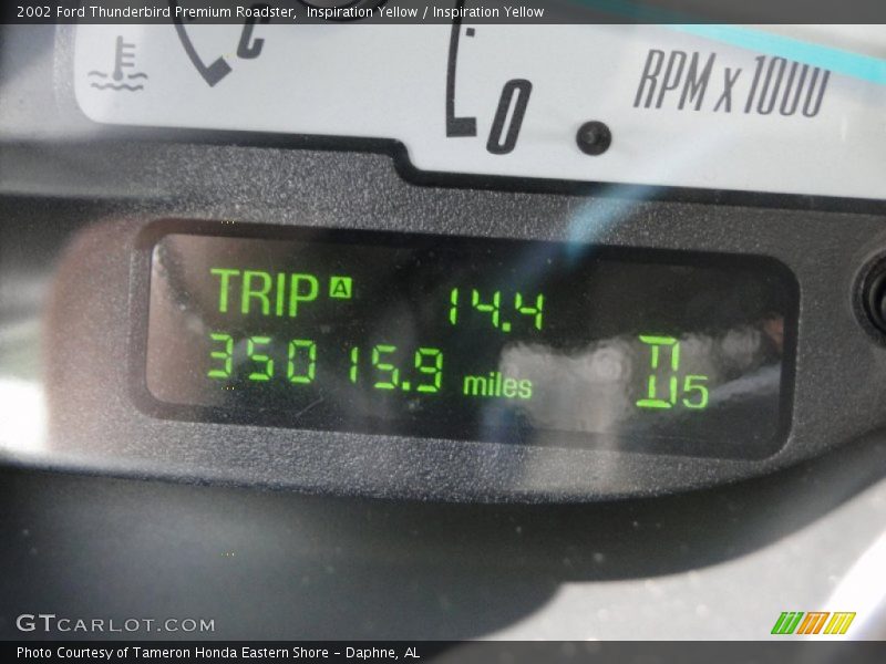 Inspiration Yellow / Inspiration Yellow 2002 Ford Thunderbird Premium Roadster