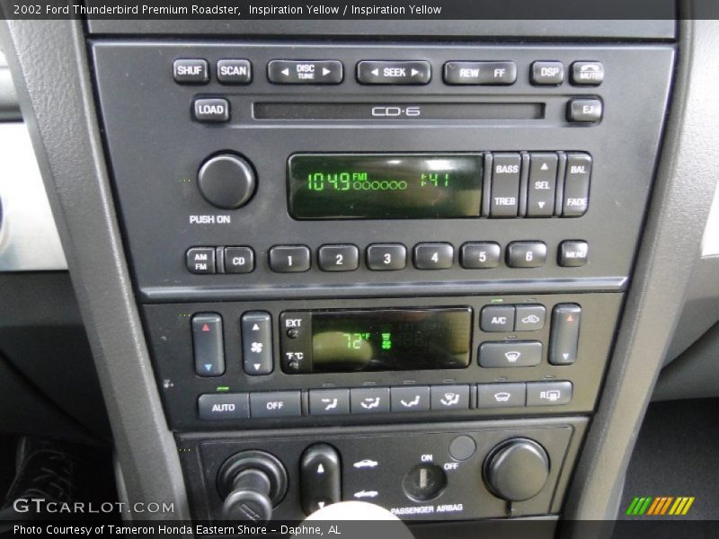 Controls of 2002 Thunderbird Premium Roadster