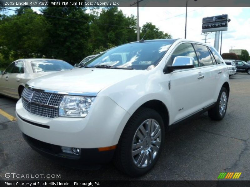 White Platinum Tri Coat / Ebony Black 2009 Lincoln MKX AWD