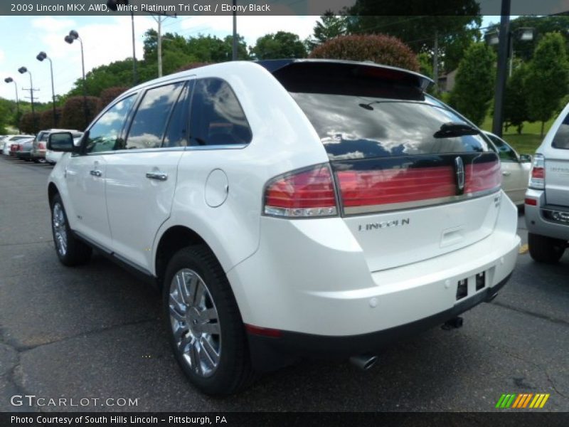 White Platinum Tri Coat / Ebony Black 2009 Lincoln MKX AWD