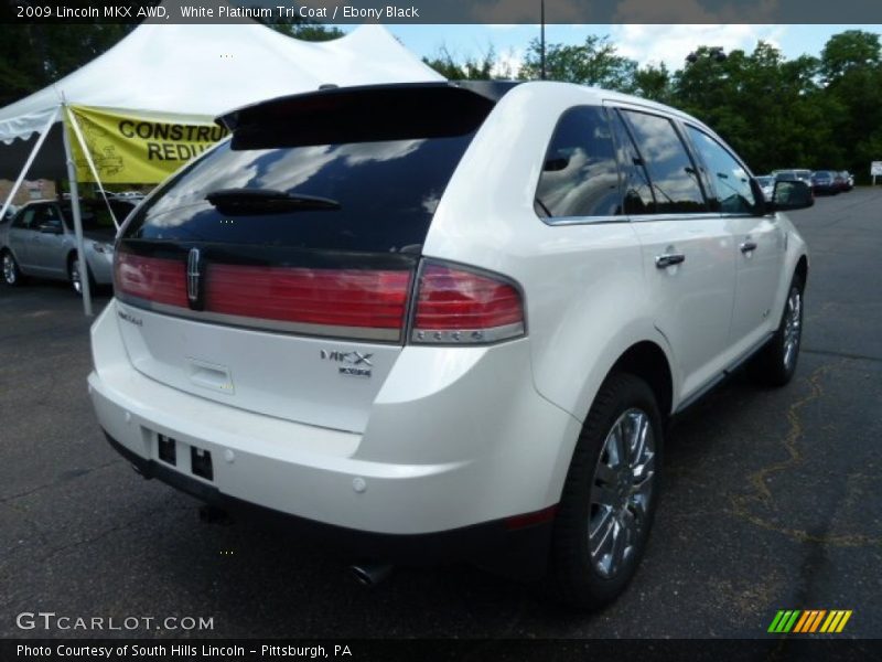 White Platinum Tri Coat / Ebony Black 2009 Lincoln MKX AWD