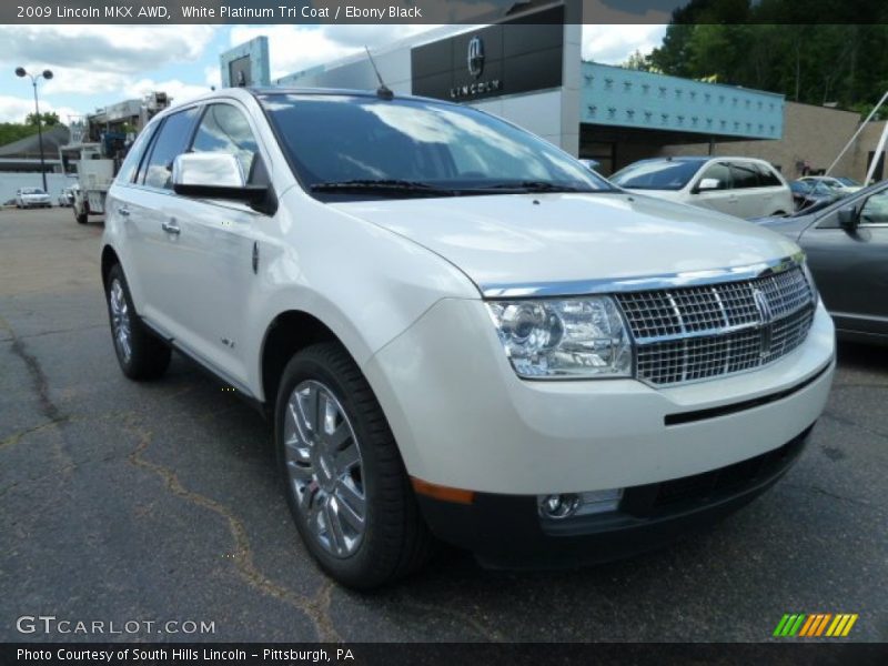 White Platinum Tri Coat / Ebony Black 2009 Lincoln MKX AWD