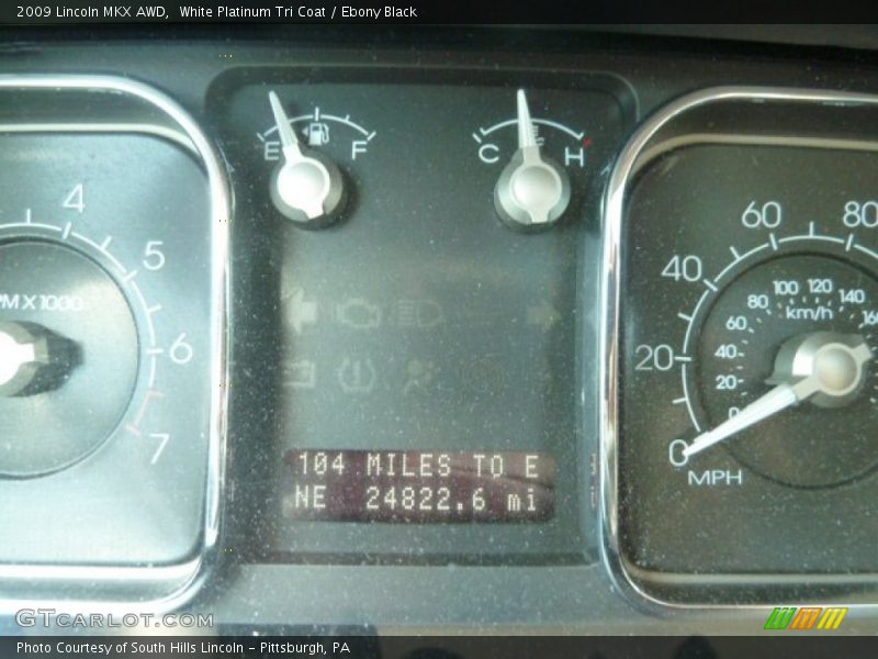 White Platinum Tri Coat / Ebony Black 2009 Lincoln MKX AWD