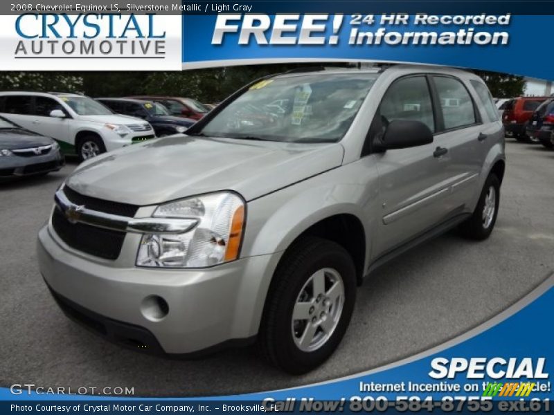 Silverstone Metallic / Light Gray 2008 Chevrolet Equinox LS