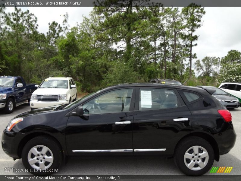 Wicked Black / Gray 2011 Nissan Rogue S