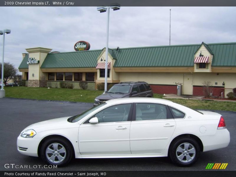 White / Gray 2009 Chevrolet Impala LT