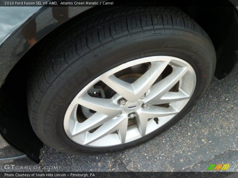 Atlantis Green Metallic / Camel 2010 Ford Fusion SEL V6 AWD