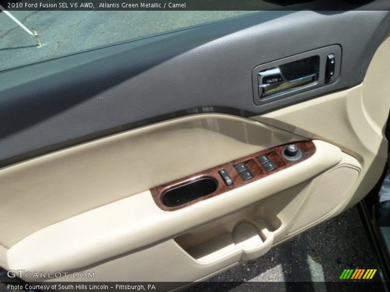 Atlantis Green Metallic / Camel 2010 Ford Fusion SEL V6 AWD