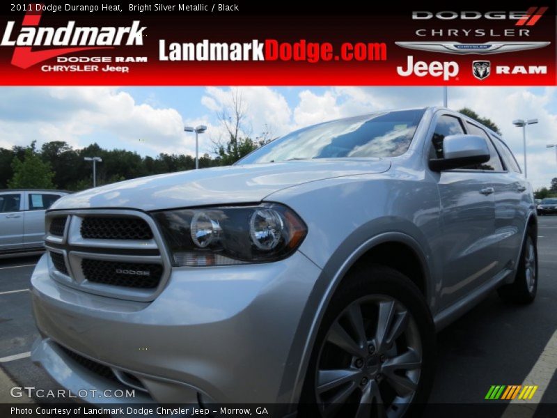 Bright Silver Metallic / Black 2011 Dodge Durango Heat