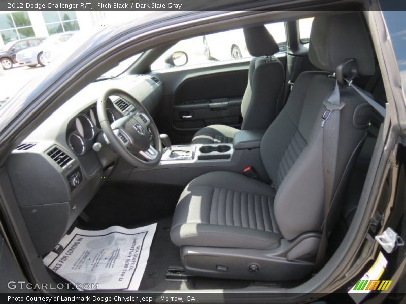 Pitch Black / Dark Slate Gray 2012 Dodge Challenger R/T