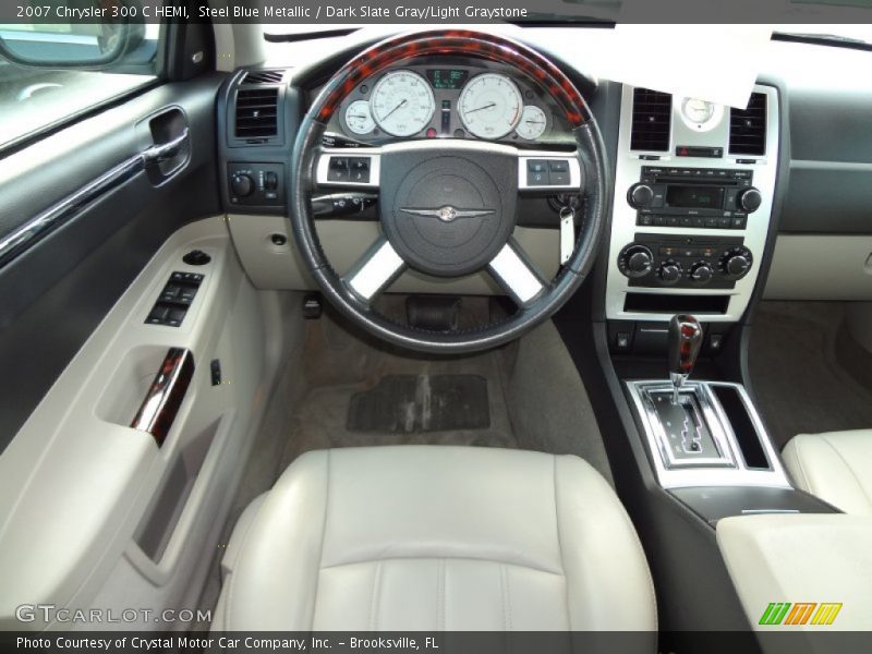 Steel Blue Metallic / Dark Slate Gray/Light Graystone 2007 Chrysler 300 C HEMI