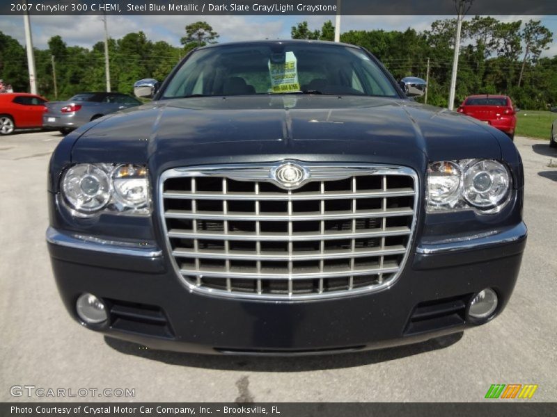 Steel Blue Metallic / Dark Slate Gray/Light Graystone 2007 Chrysler 300 C HEMI