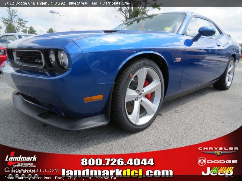 Blue Streak Pearl / Dark Slate Gray 2012 Dodge Challenger SRT8 392