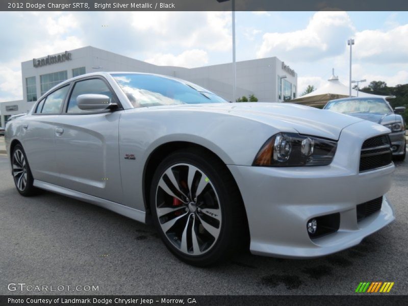 Bright Silver Metallic / Black 2012 Dodge Charger SRT8