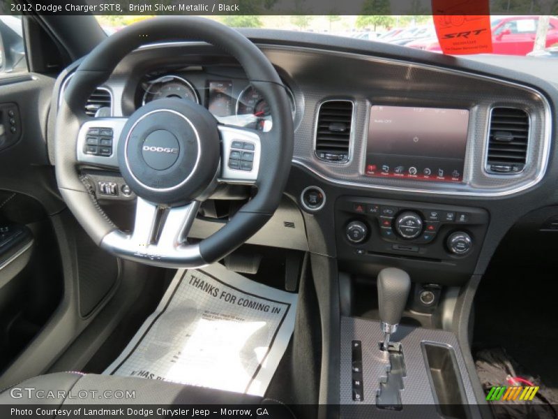 Bright Silver Metallic / Black 2012 Dodge Charger SRT8