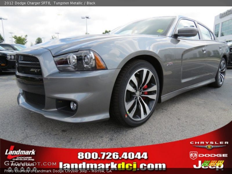 Tungsten Metallic / Black 2012 Dodge Charger SRT8